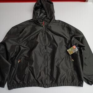 Ozark Trail Windbreaker Jacket Men's Size 3XL Black Hooded